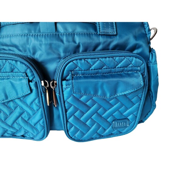 Lug Jumper Carry-All Tote Travel Bag Purse Ocean Blue Removeable Adj Strap RFID - Picture 2 of 14